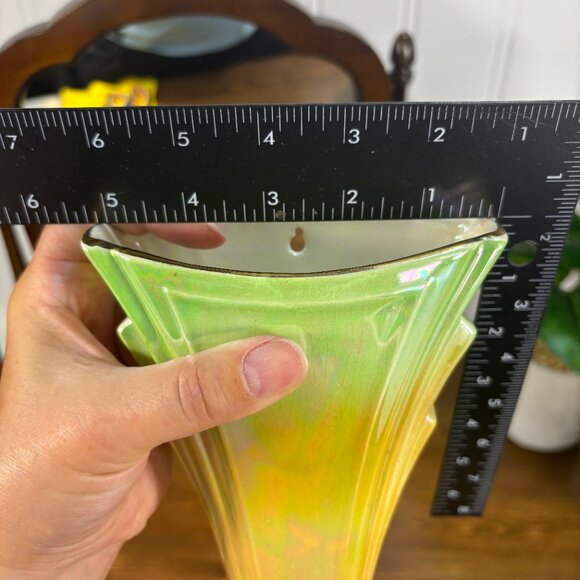 Vintage Wall Pocket Vase Royal Winton Grimwades Art Deco Iridescent Lusterware - Picture 14 of 16